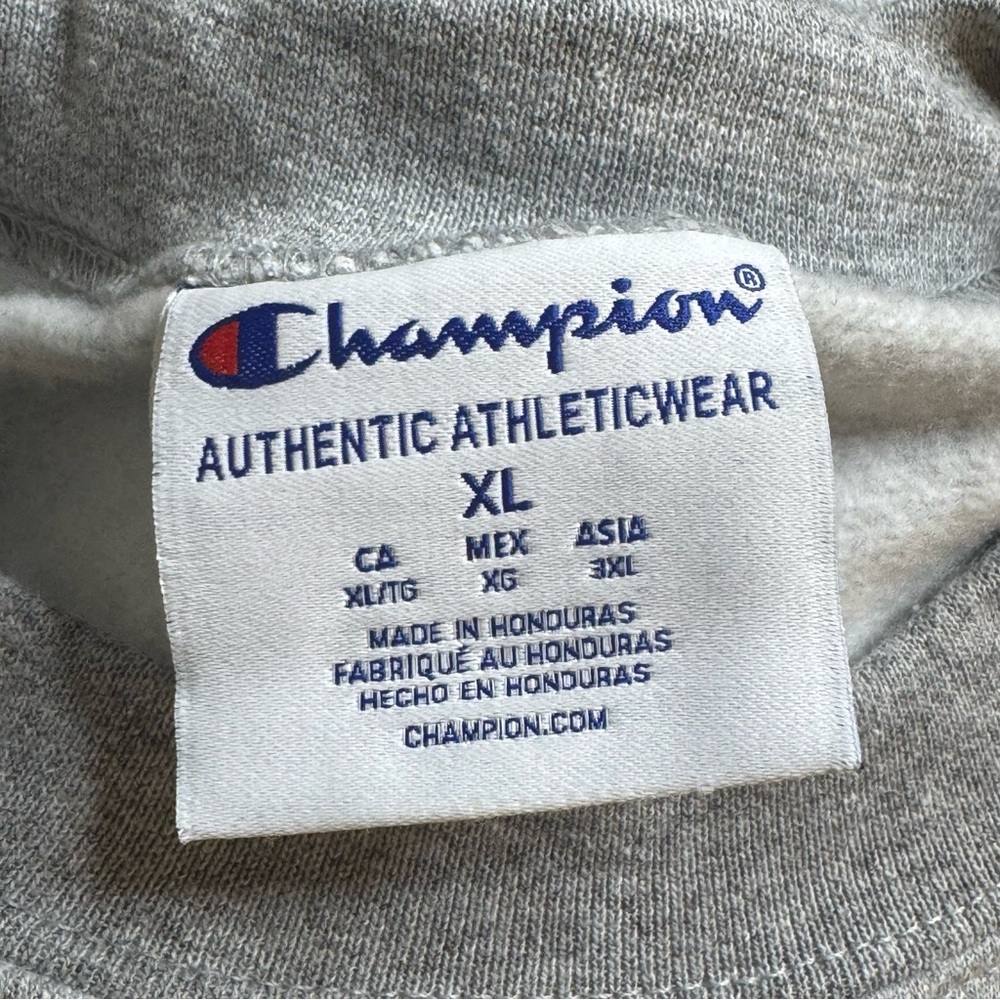 Vintage LSU Tigers Champion Eco Fleece Gray Sweatshirt Louisiana State Sz XL - Picture 6 of 7